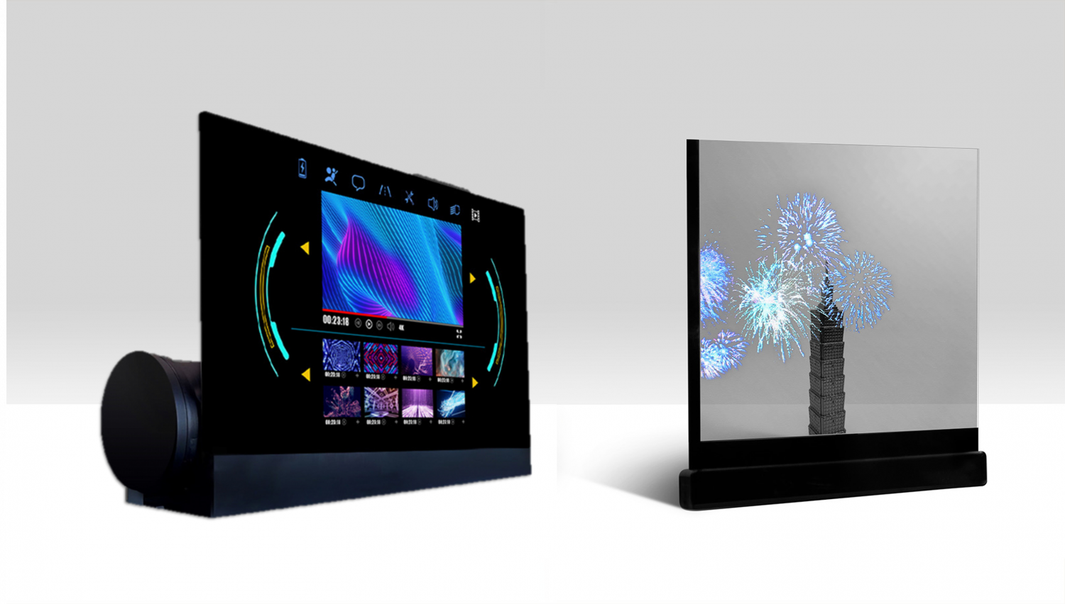 可捲式、折疊性、高透明